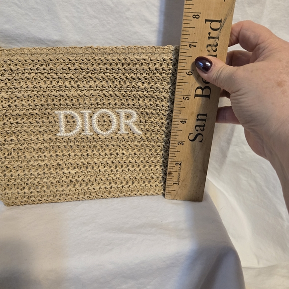 Dior Raffia Makeup Pouch + 3 JOY Perfume Samples – Straw Zipper Clutch GWP Gift - Picture 7 of 8